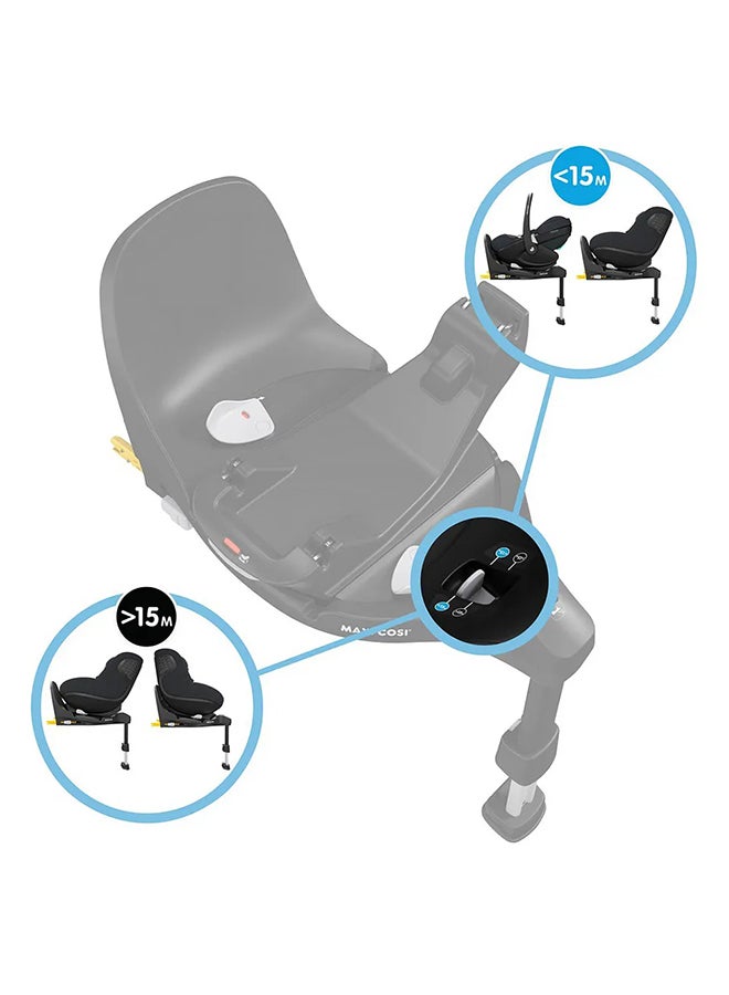 FamilyFix 360 Pro Rotating ISOFIX Car Seat Base, 0-4 Yrs, Easy One-Hand Install - Black