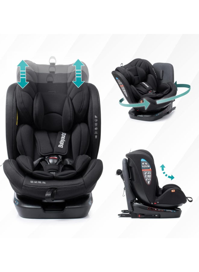 Revolta 360 Degree Rotating And Reclining Baby Car Seat, From Birth To 12 Years, From 0 - 36 Kg Group 0,1,2,3 - Grey Melange