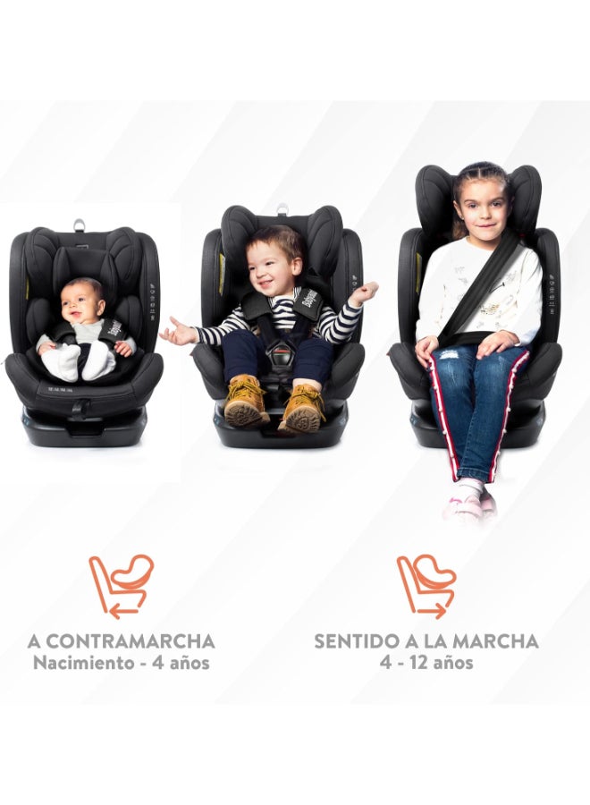 Revolta 360 Degree Rotating And Reclining Baby Car Seat, From Birth To 12 Years, From 0 - 36 Kg Group 0,1,2,3 - Grey Melange