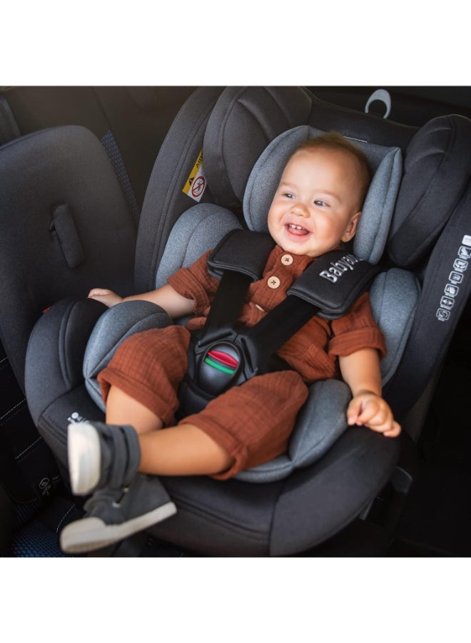 Revolta 360 Degree Rotating And Reclining Baby Car Seat, From Birth To 12 Years, From 0 - 36 Kg Group 0,1,2,3 - Grey Melange