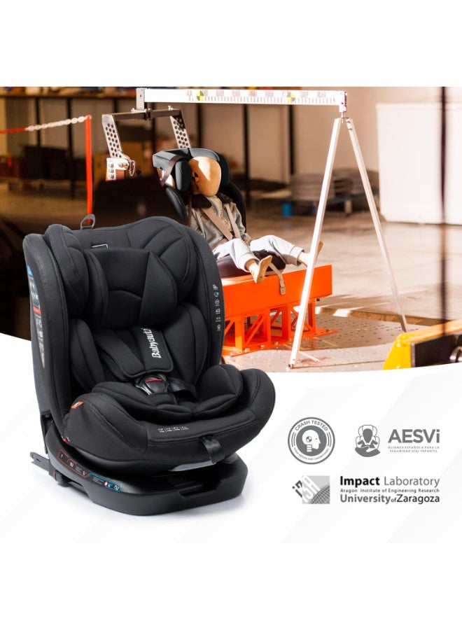 Revolta 360 Degree Rotating And Reclining Baby Car Seat, From Birth To 12 Years, From 0 - 36 Kg Group 0,1,2,3 - Grey Melange