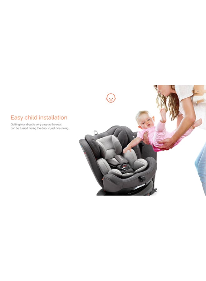 Revolta 360 Degree Rotating And Reclining Baby Car Seat, From Birth To 12 Years, From 0 - 36 Kg Group 0,1,2,3 - Grey Melange