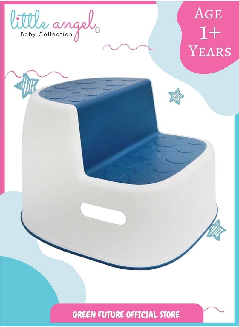 Baby step stool with non-slip surface, ideal for toddlers and kids to use in bathrooms, kitchens, and more. Durable, lightweight, and easy to carry for multiple uses.