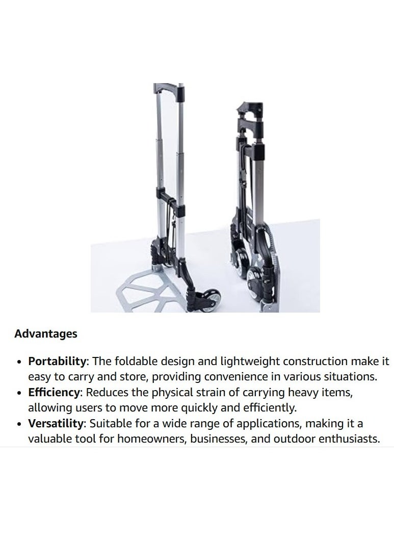 2 Wheel Foldable Mini Trolley Carrier 150kg