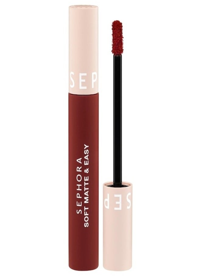 Sephora Collection Soft Matte & Easy - Smooth Matte Lip Color 12 No Drama - berry brick red (4.5ml)