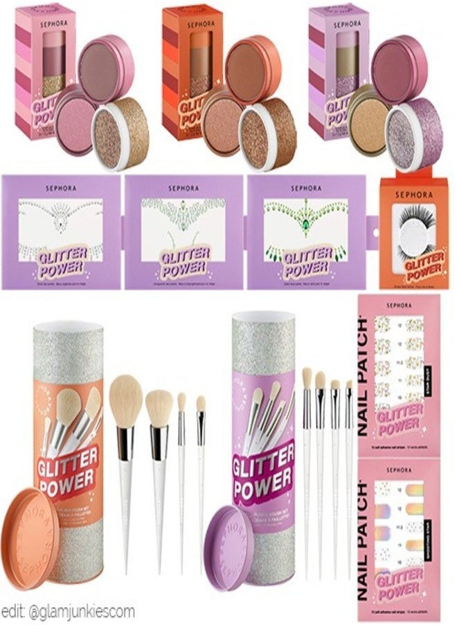 Pack Of 4 Glitter Power Brush Set