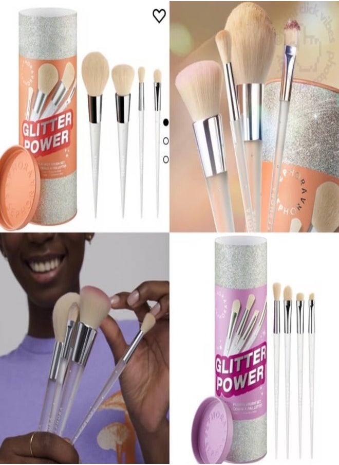 Pack Of 4 Glitter Power Brush Set