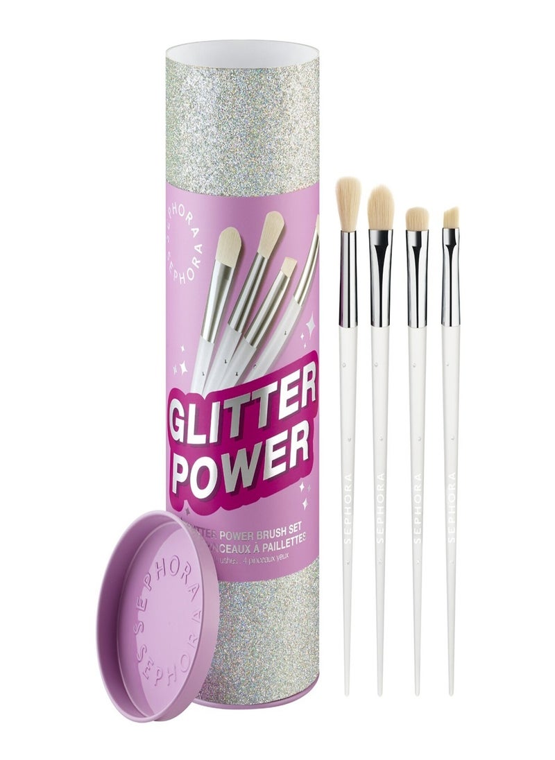 Pack Of 4 Glitter Power Brush Set