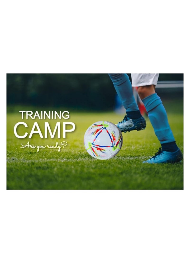 Soccer Football Ball - Pro Football Quality - Size 5 - High Performance Precision and Control - Durable for Matches and Training