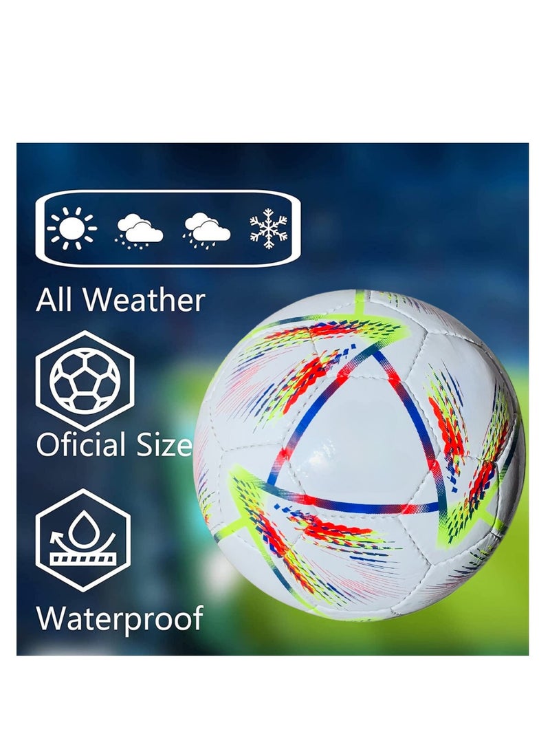Soccer Football Ball - Pro Football Quality - Size 5 - High Performance Precision and Control - Durable for Matches and Training