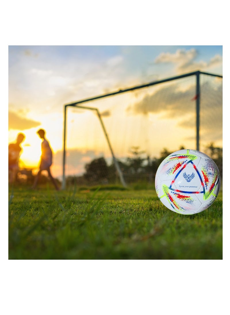 Soccer Football Ball - Pro Football Quality - Size 5 - High Performance Precision and Control - Durable for Matches and Training