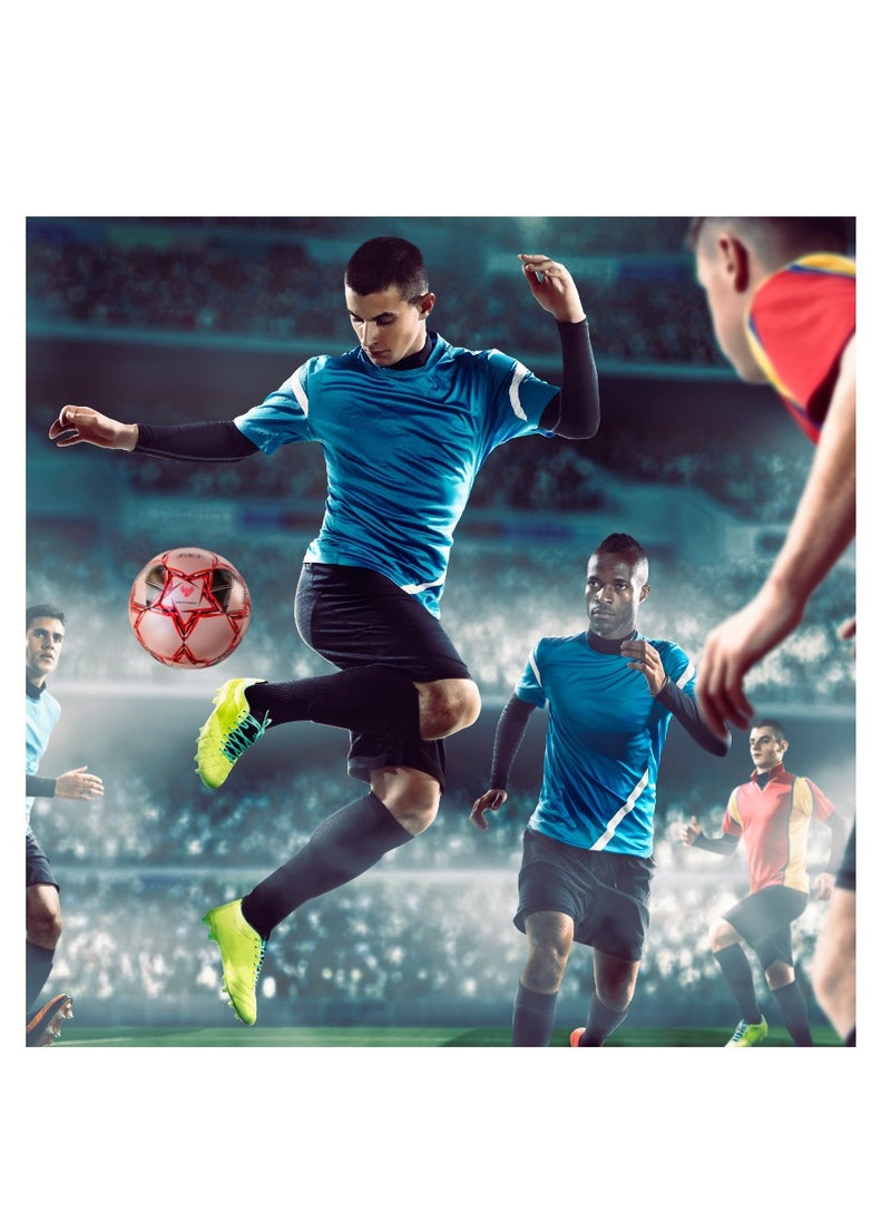 Soccer Football Ball - Official World Cup Pro Football Quality - Size 5 - High Performance Precision and Control - Durable for Matches and Training