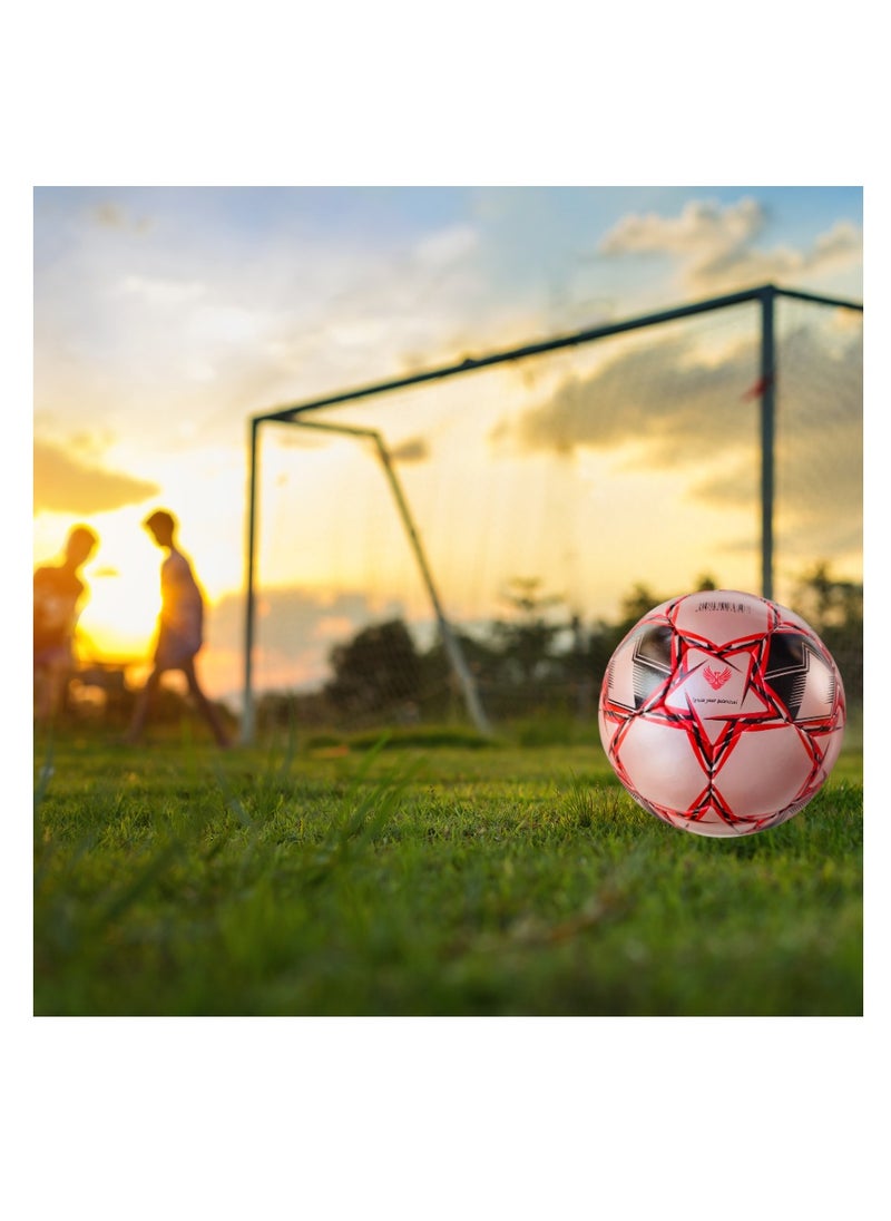 Soccer Football Ball - Official World Cup Pro Football Quality - Size 5 - High Performance Precision and Control - Durable for Matches and Training