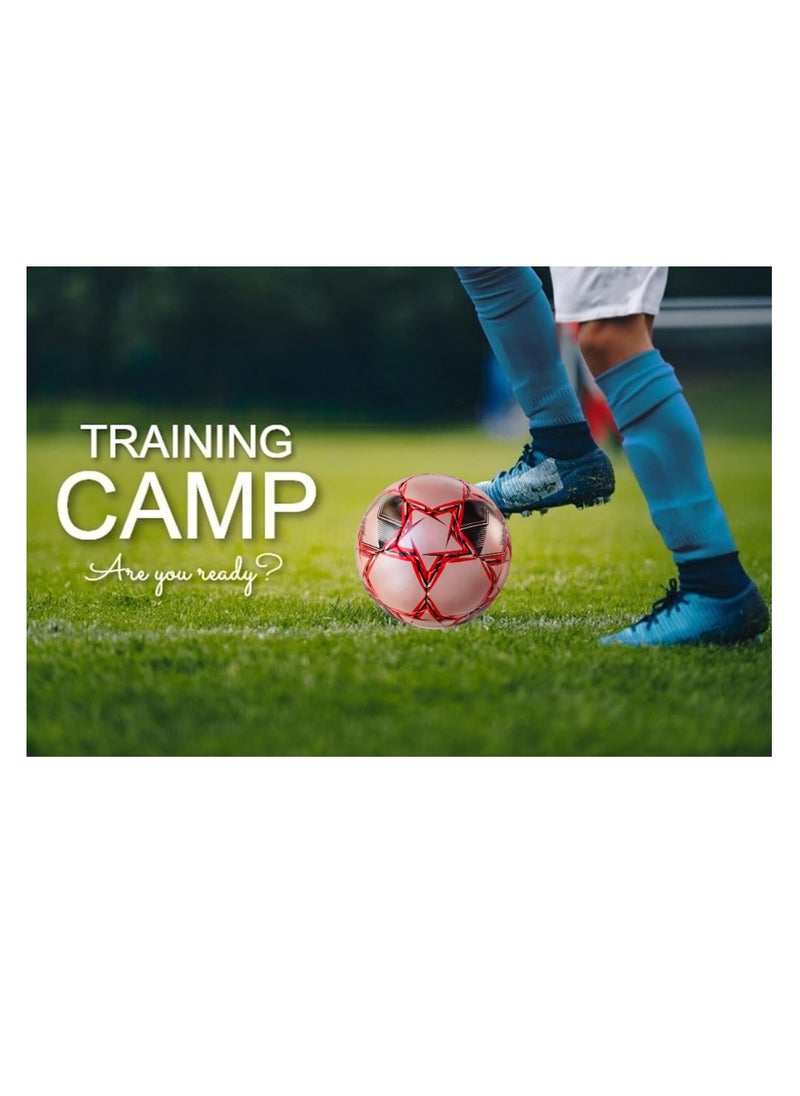 Soccer Football Ball - Official World Cup Pro Football Quality - Size 5 - High Performance Precision and Control - Durable for Matches and Training