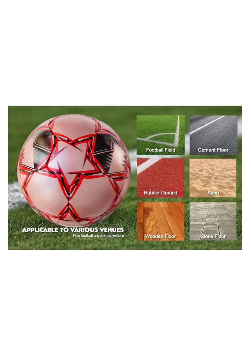 Soccer Football Ball - Official World Cup Pro Football Quality - Size 5 - High Performance Precision and Control - Durable for Matches and Training