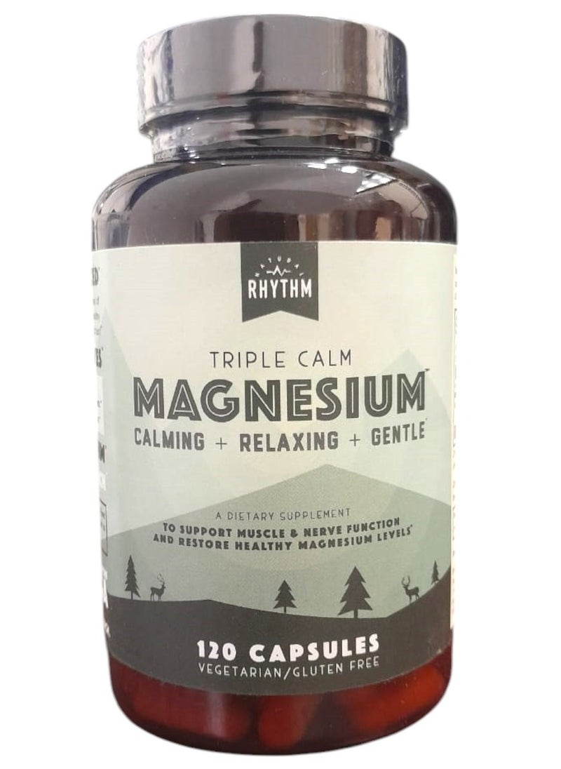 Magnesium, Calming + Relaxing + Gentle 120 Capsules