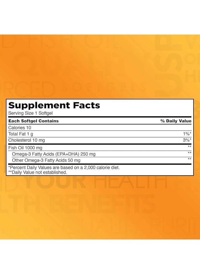 (Pack of 2) Kirkland Signature Fish oil 1000mg, 2x400 Softgels