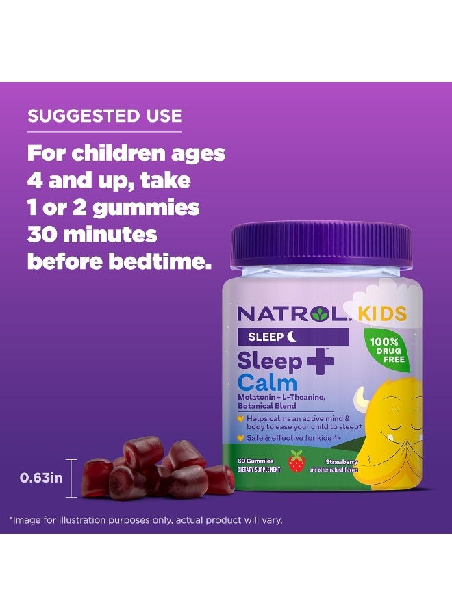 Sleep+ Calm, Melatonin + L-Theanine, 60 Gummies Packaging May Vary