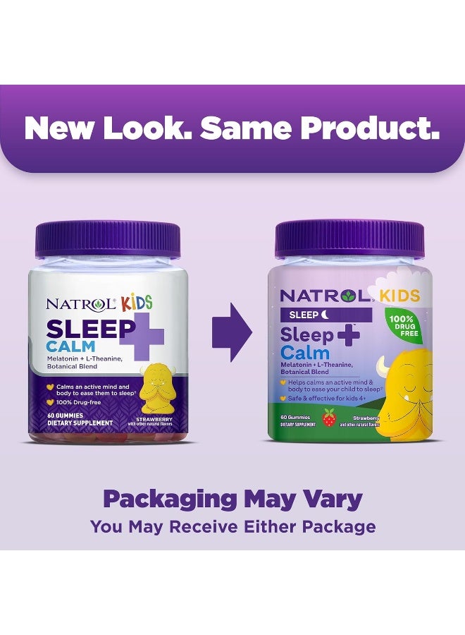 Sleep+ Calm, Melatonin + L-Theanine, 60 Gummies Packaging May Vary