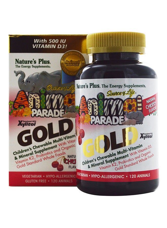 Cherry Flavoured Animal Parade Gold Chewable 120 Animal shaped Tablets