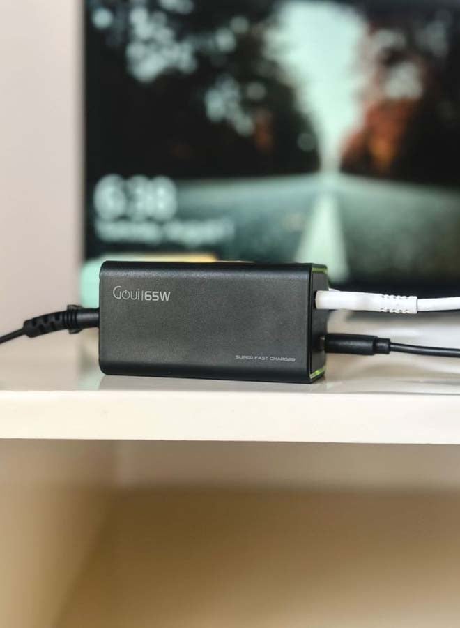 Tank Super Fast Desk Charger | 4 Ports, 65W Output |  Faster, Cooler, and More Efficient Charging - Black