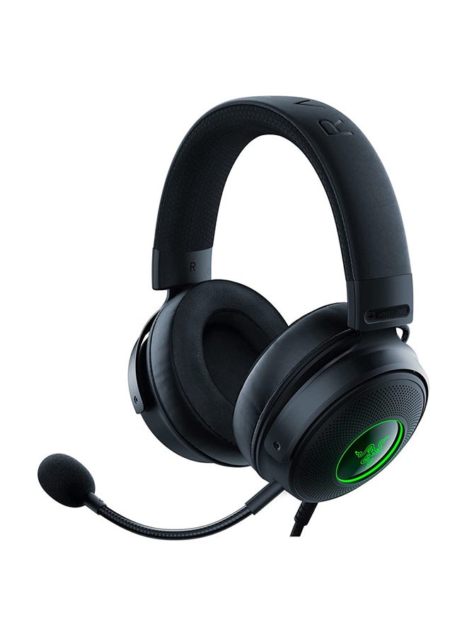 Razer Kraken V3 HyperSense, Wired USB Gaming Headset: Haptic Technology, THX Spatial Audio, Detachable HyperClear Cardioid, Passive noise cancellation, For PC, PlayStation, Nintendo Switch - Black