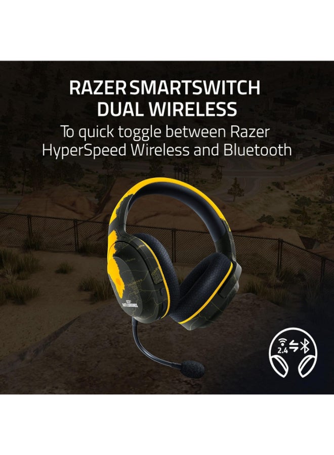 Barracuda X Wireless Gaming & Mobile Headset (PC, Playstation, Switch, Android, iOS): 2.4GHz Wireless + Bluetooth - Lightweight - 40mm Drivers - Detachable Mic - 50 Hr Battery - PUBG Edition