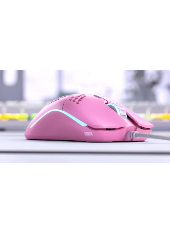 Model O-Minus Wired Gaming Mouse - RGB 58g Lightweight Gaming Mouse - Pixart PMW-3360 Sensor - Limited Edition - PINK FORGE