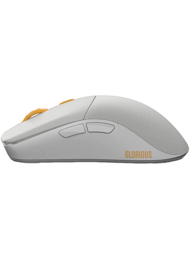 Glorious Series One PRO Wireless Lightweight USB Optical Gaming Mouse, 100-19000 DPI Range, 6 Total Butons, Up to 84H of Battery Life, 80 Milion Clicks, Centauri, Gray/Gold-Forge