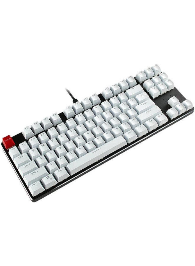 Glorious 104 Keys Mechanical KB Keycaps, Standard Bottom Row, Compatible with Cherry-MX / Gateron / Kailh + Stem, Double Shot Injection Legends, Transparent for Backlight LED, White | G-104-White