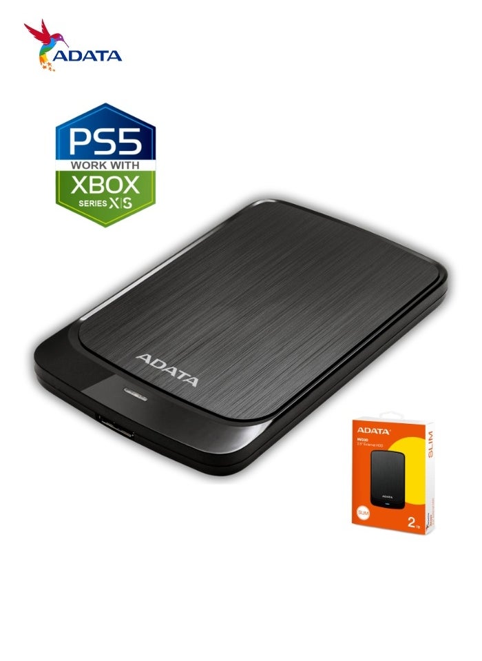 HV320 2TB External HDD Slim Hard Drive | Compatible with PS5 XBOX for Superfast Gaming Fast Data Transfer | Black
