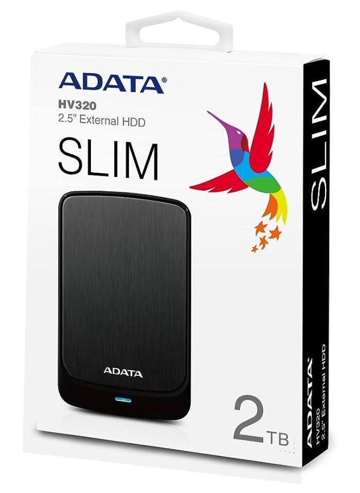 HV320 2TB External HDD Slim Hard Drive | Compatible with PS5 XBOX for Superfast Gaming Fast Data Transfer | Black