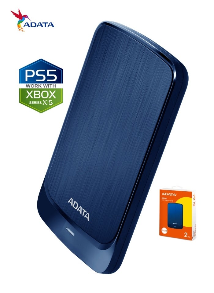 HV320 2TB External HDD Slim Hard Drive | Compatible with PS5 XBOX for Superfast Gaming Fast Data Transfer | Blue