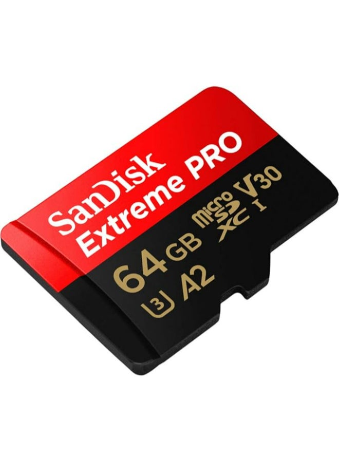 64 GB Memory card Extreme Pro,speeds of up to 100MB/s ,A2 Specification microSDXC  SDSQXCU-064G-GN6MA 64 GB