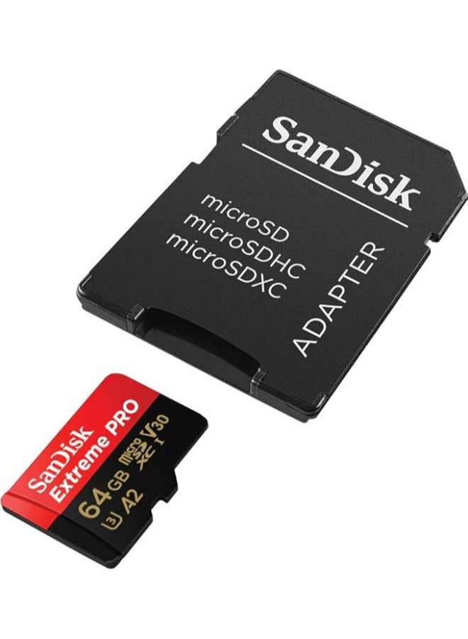 64 GB Memory card Extreme Pro,speeds of up to 100MB/s ,A2 Specification microSDXC  SDSQXCU-064G-GN6MA 64 GB