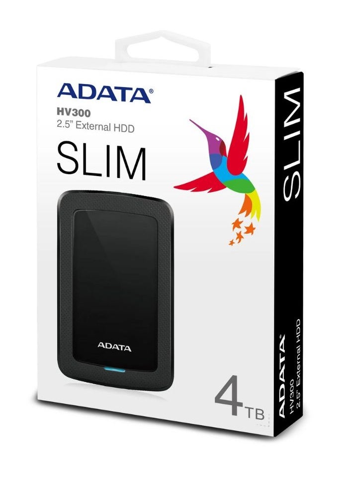 HV300 4TB External HDD Slim Hard Drive | Compatible with PS5 XBOX for Superfast Gaming Fast Data Transfer | Black