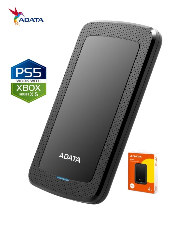 HV300 4TB External HDD Slim Hard Drive | Compatible with PS5 XBOX for Superfast Gaming Fast Data Transfer | Black