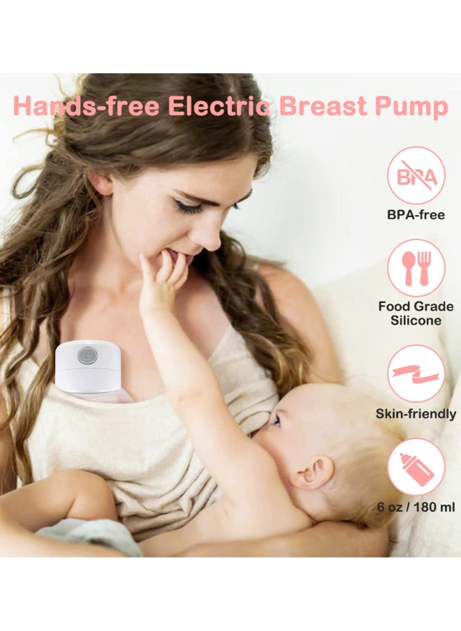 Wearable Breast Pump With Milk Bag 2 Pack Portable Rechargeable Electric Hands Free Breast Pumps With 2 Modes 9 Levels