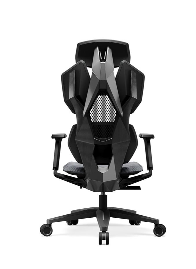 Astron Gaming Chair - Premium Ergonomic Gaming Chair with Multi-Functional Mechanism, Headphone Hanger, Carbon Fiber Textured Frame and Adaptive Shoulder & Lumber Support (Black)