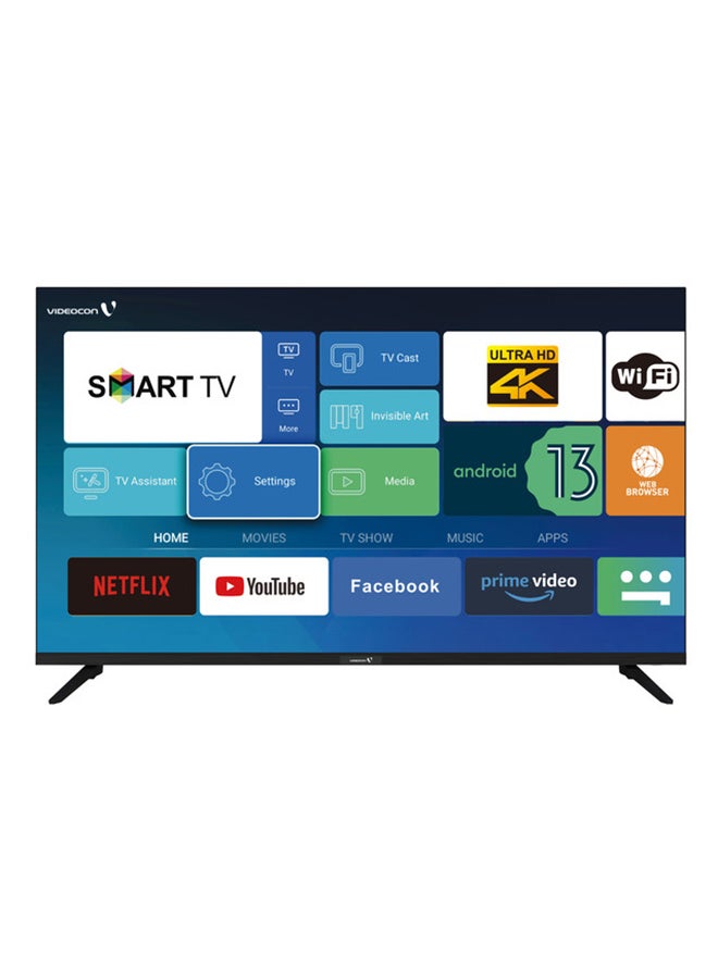 50 Inch Edgeless 4K UHD Android 13 Smart TV Netflix, Youtube, Amazon Prime Etc E50EL1100 Black