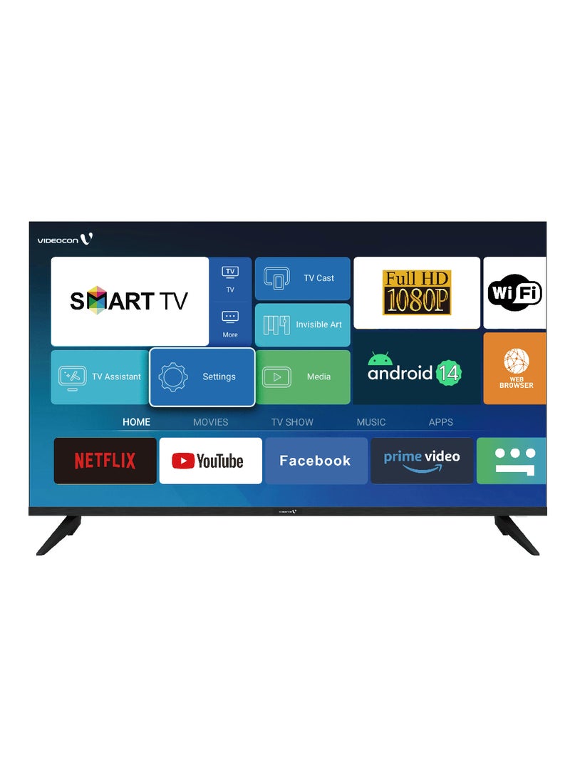 32 Inch Edgeless Android 14 HD Ready Smart Tv Netflix, Youtube, Etc E32EL1100 Black