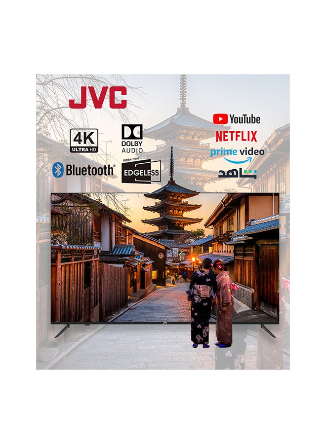 58 Inch Edgeless 4K UHD VIDAA Smart TV With Voice Remote, Bluetooth And Dolby Audio LT-58N786VV Black