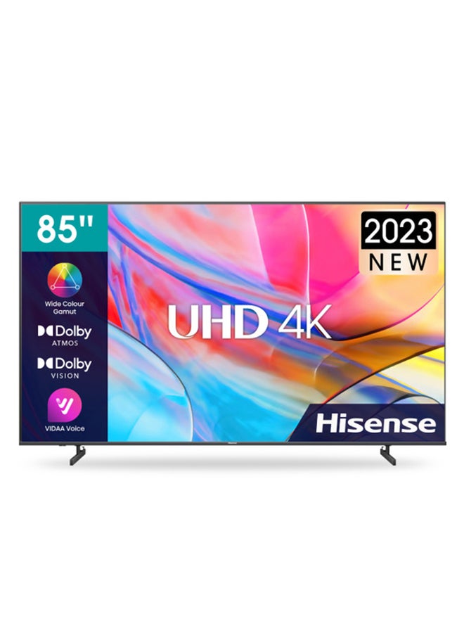85 Inch 4K A7K Smart Screen VIDA System Dolby Vision HDR Bluetooth And Wi-Fi New Design 2023 2 USB 3 HDMI 85A7K Black