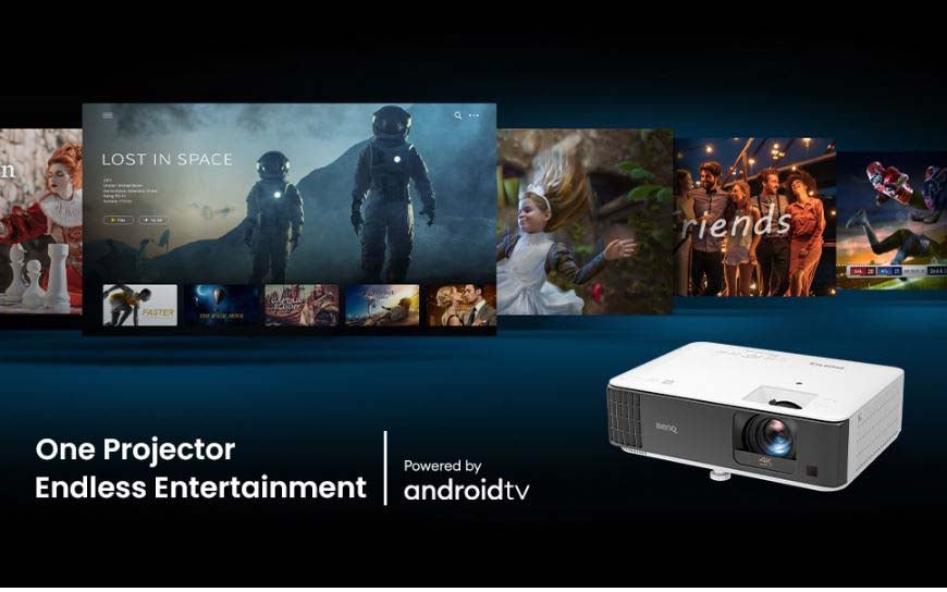 TK700 UHD HDR 4K Projector, 3200 Lumens Console Gaming Projector, 5W Speakers Home Theatre, 60Hz/16.7 ms @ 4K And 240Hz/4ms @ Full HD Input Lag For Games, Home Cinema And Sports, Projector 4K TK700 White & Brown