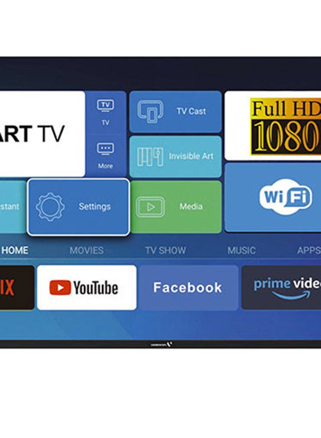 43 Inch Edgeless Android 14 Full HD Smart TV Netflix, Youtube, Amazon Prime Etc E43EL1100 Black