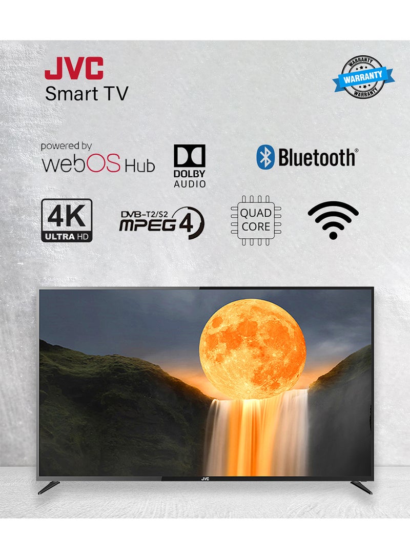 70 Inch Edgeless 4K UHD WebOS Hub Smart TV With Bluetooth, Dolby Audio, DVB T2/S2, Magic Remote LT-70N7145 Black
