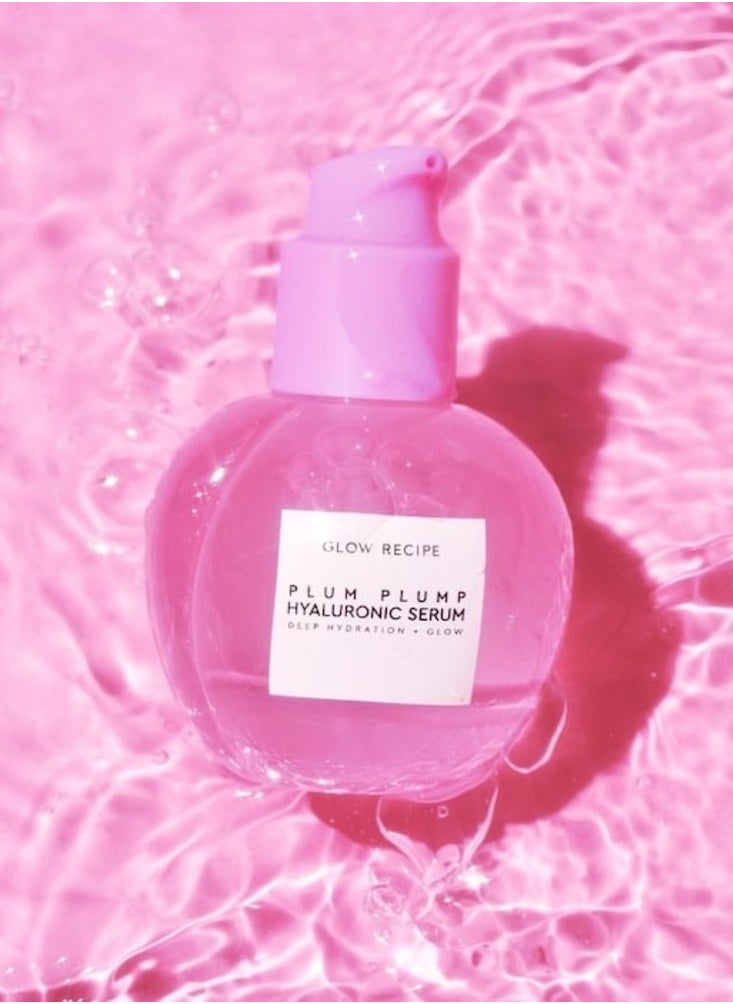 GLOW RECIPE Plum Plump Hyaluronic Acid Serum 30ml – Hydrating & Plumping Face Serum with Multi-Weight Hyaluronic Acids, Antioxidant-Rich Plum Extracts, and Vegan Collagen for Smooth, Radiant Skin