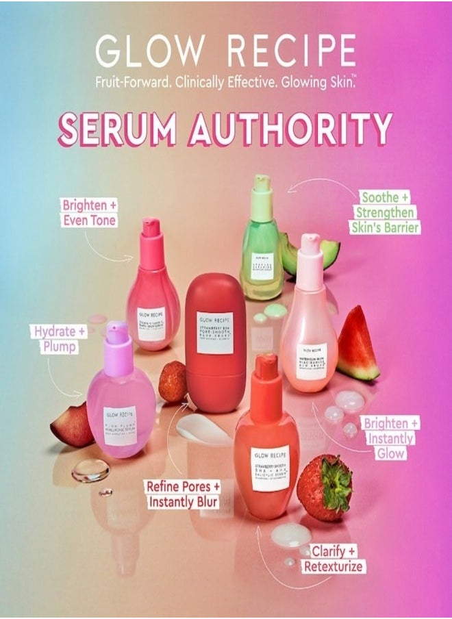 GLOW RECIPE Plum Plump Hyaluronic Acid Serum 30ml – Hydrating & Plumping Face Serum with Multi-Weight Hyaluronic Acids, Antioxidant-Rich Plum Extracts, and Vegan Collagen for Smooth, Radiant Skin
