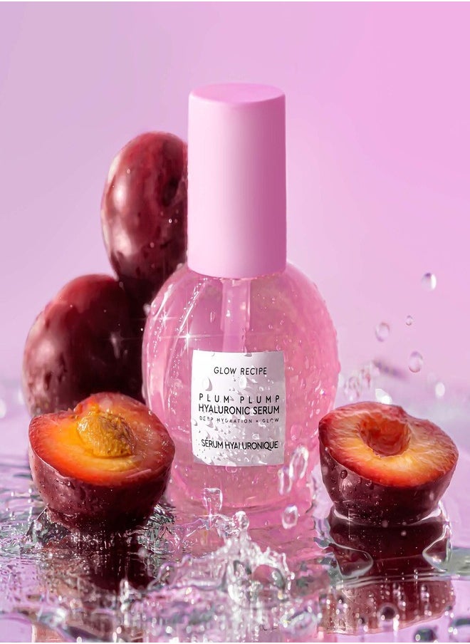 GLOW RECIPE Plum Plump Hyaluronic Acid Serum 30ml – Hydrating & Plumping Face Serum with Multi-Weight Hyaluronic Acids, Antioxidant-Rich Plum Extracts, and Vegan Collagen for Smooth, Radiant Skin