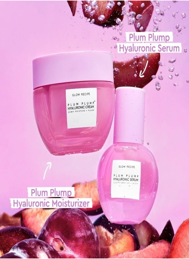 GLOW RECIPE Plum Plump Hyaluronic Acid Serum 30ml – Hydrating & Plumping Face Serum with Multi-Weight Hyaluronic Acids, Antioxidant-Rich Plum Extracts, and Vegan Collagen for Smooth, Radiant Skin